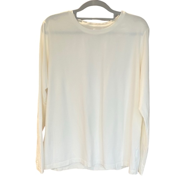 Lands' End Women's Long Sleeve Top/Tee Winter White Size Large - Picture 1 of 10